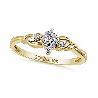 Diamond Accent Braided Promise Ring in 10K Gold