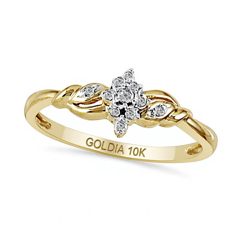 Diamond Accent Braided Promise Ring in 10K Gold