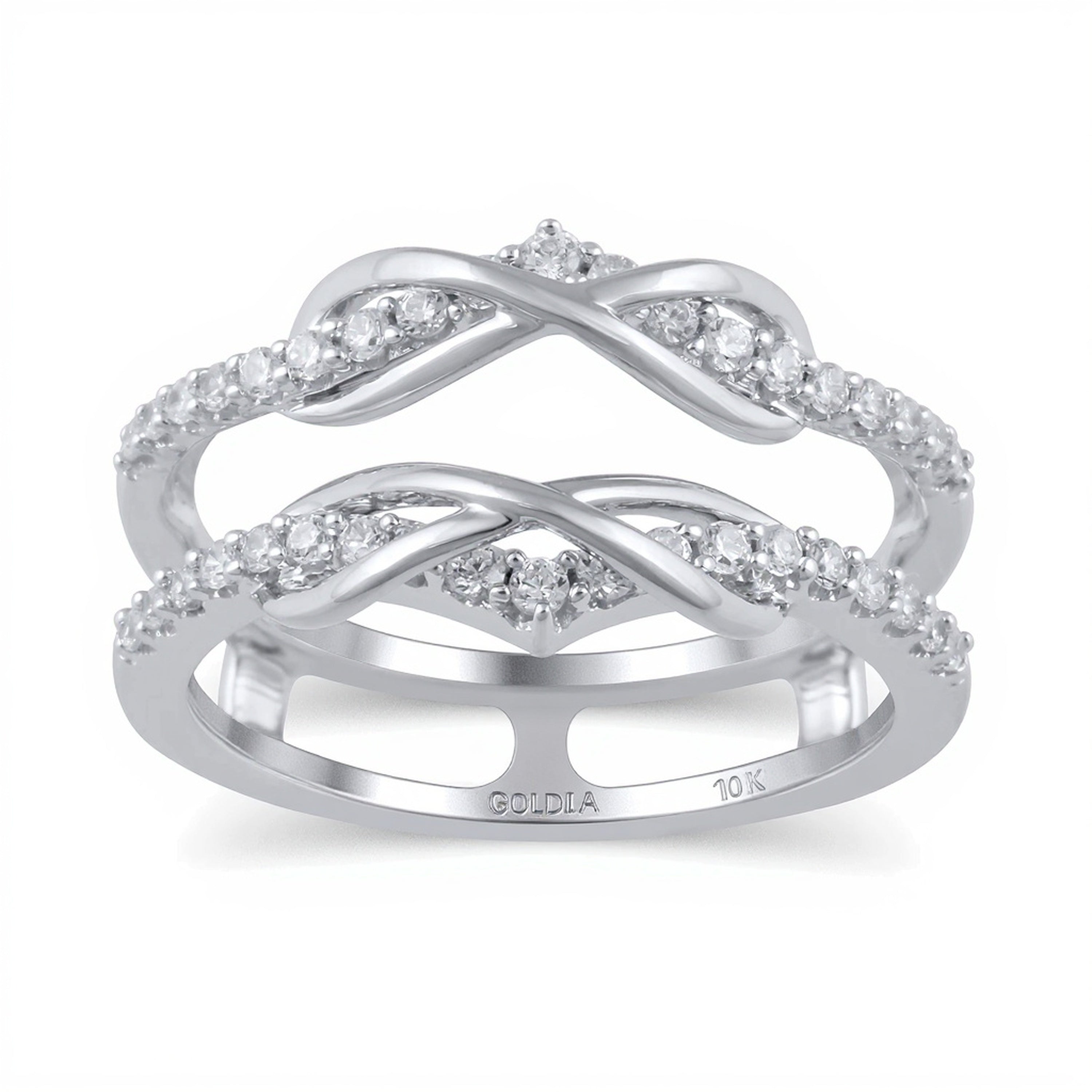 0.38 CT. TW Diamond Double Infinity Enhancer in 10K White Gold