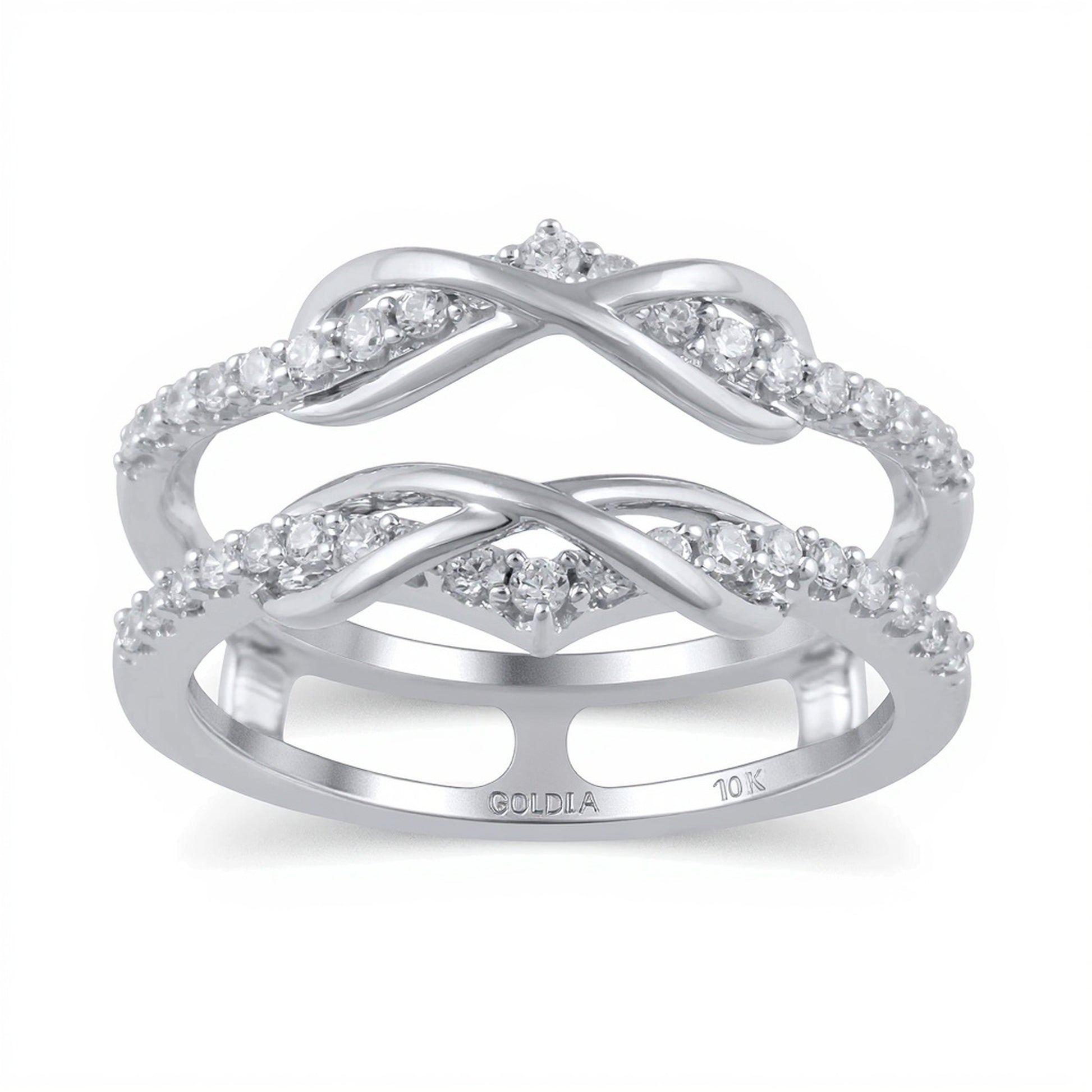 0.38 CT. TW Diamond Double Infinity Enhancer in 10K White Gold