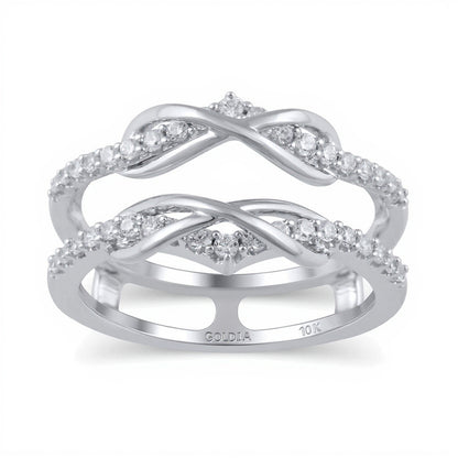 0.38 CT. TW Diamond Double Infinity Enhancer in 10K White Gold