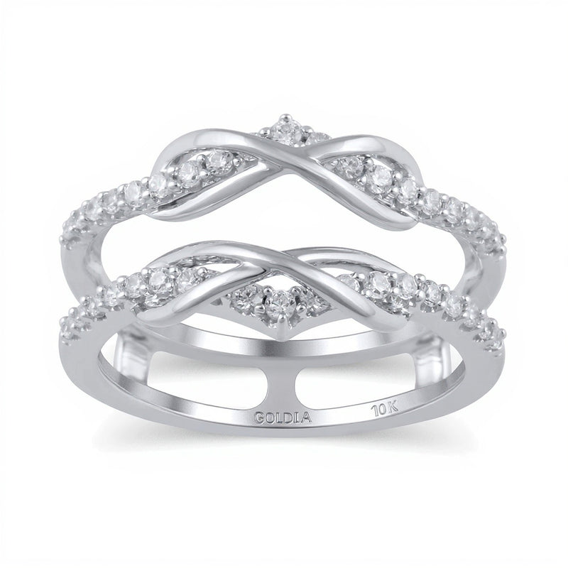 0.38 CT. TW Diamond Double Infinity Enhancer in 10K White Gold