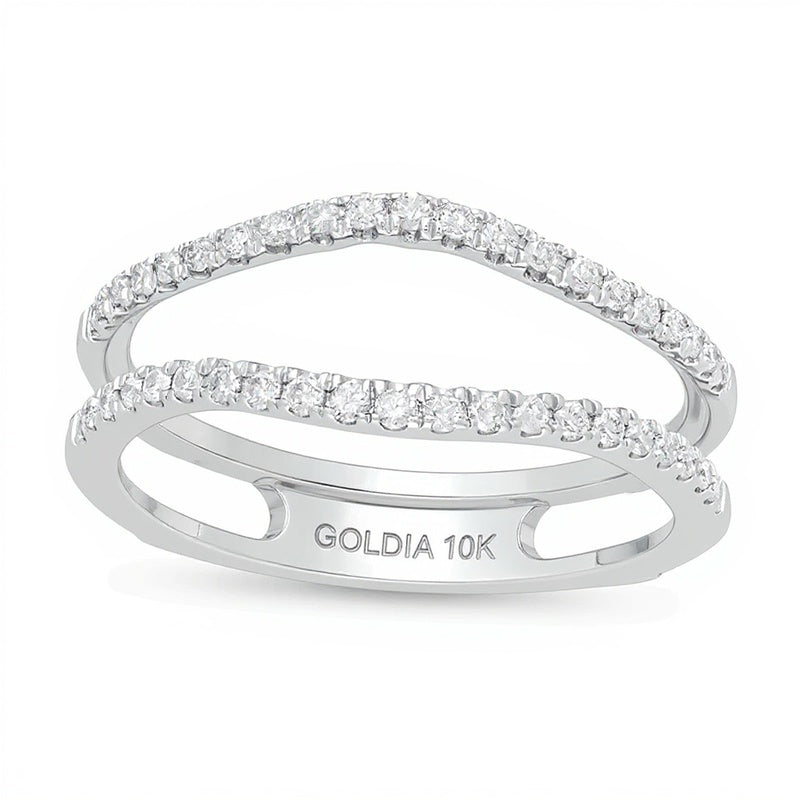 0.25 CT. TW Diamond Contour Solitaire Enhancer in 10K White Gold
