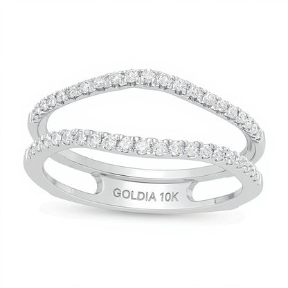 0.25 CT. TW Diamond Contour Solitaire Enhancer in 10K White Gold