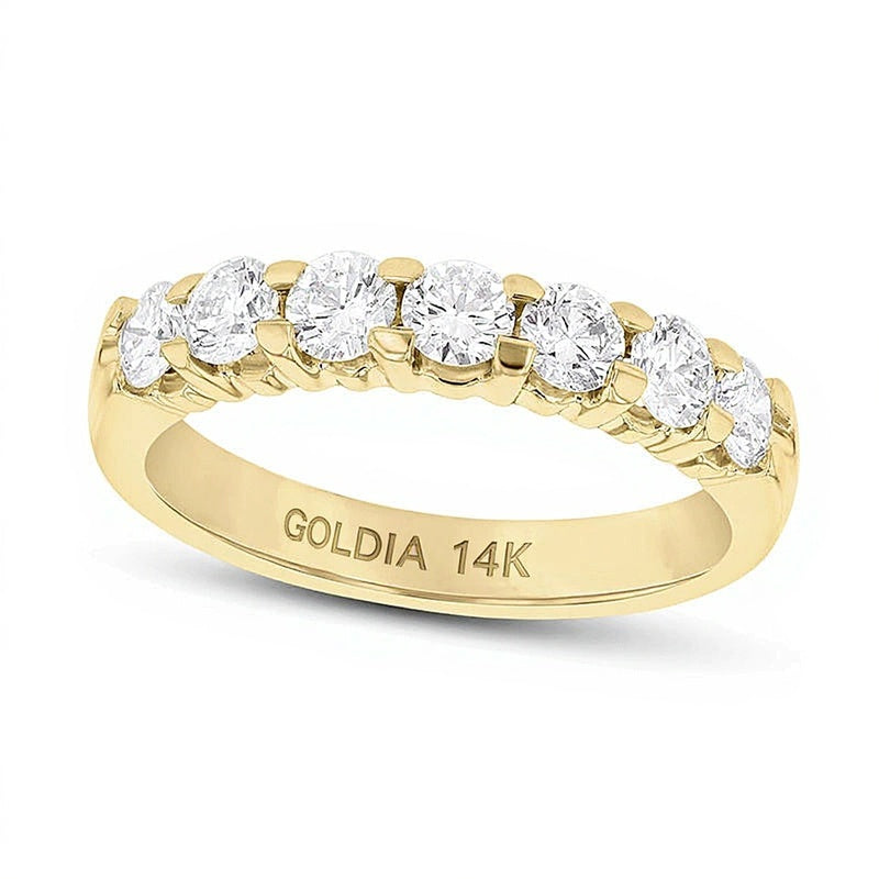 1.0 CT. TW Diamond Seven Stone Anniversary Band in 14K Gold