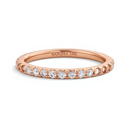 0.25 CT. TW Lab-Grown Diamond Band in 14K Rose Gold (F/VS2)