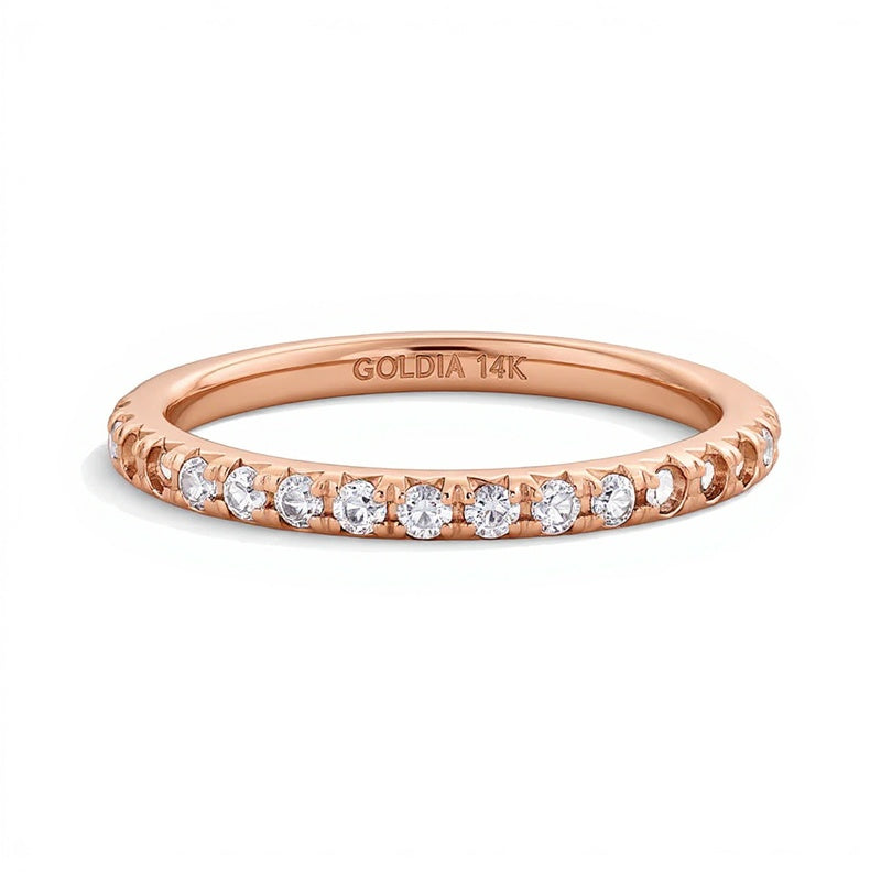 0.25 CT. TW Lab-Grown Diamond Band in 14K Rose Gold (F/VS2)