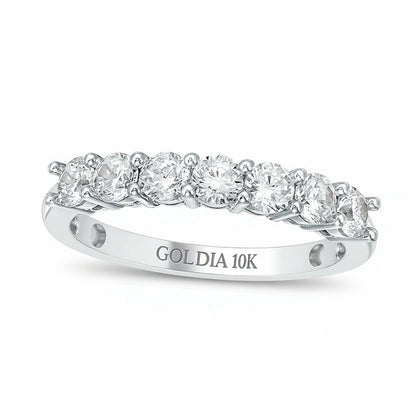 0.75 CT. TW Diamond Seven Stone Anniversary Band in 10K White Gold