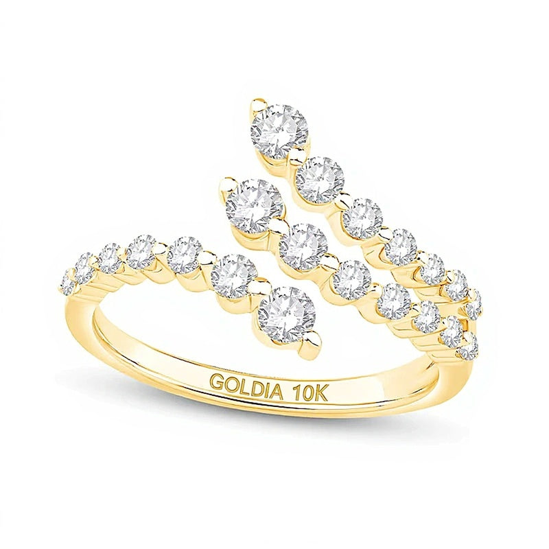 0.75 CT. TW Lab-Grown Diamond Split Bypass Ring in 10K Gold (F/VS2)