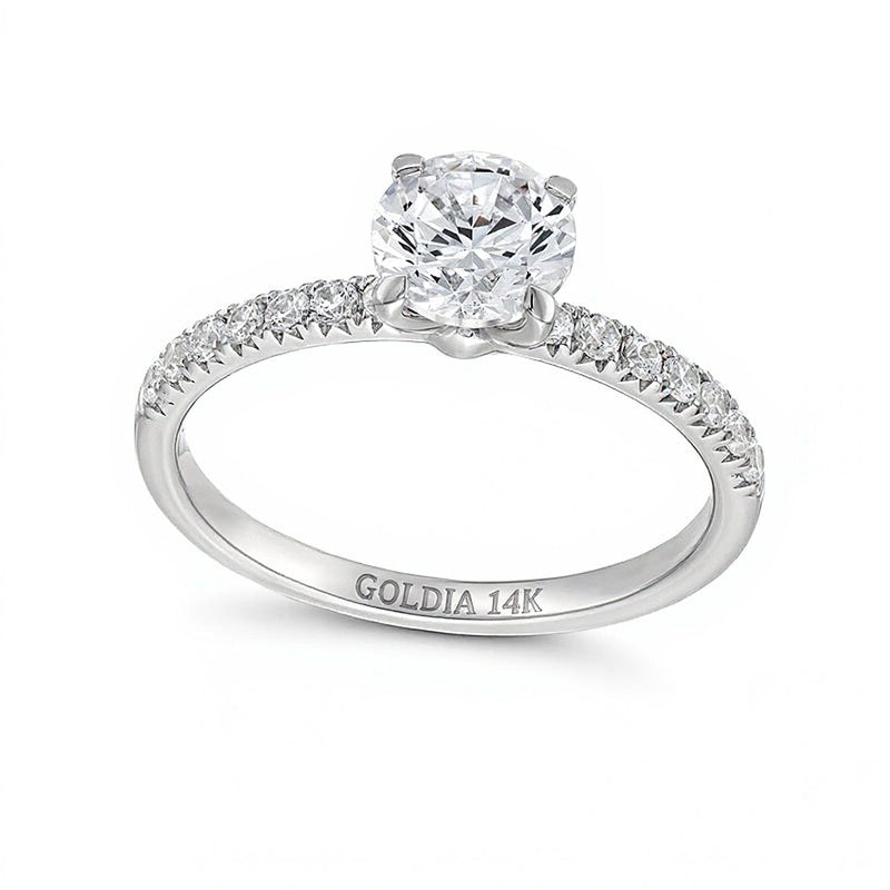 1.2 CT. TW Diamond Engagement Ring in 14K White Gold
