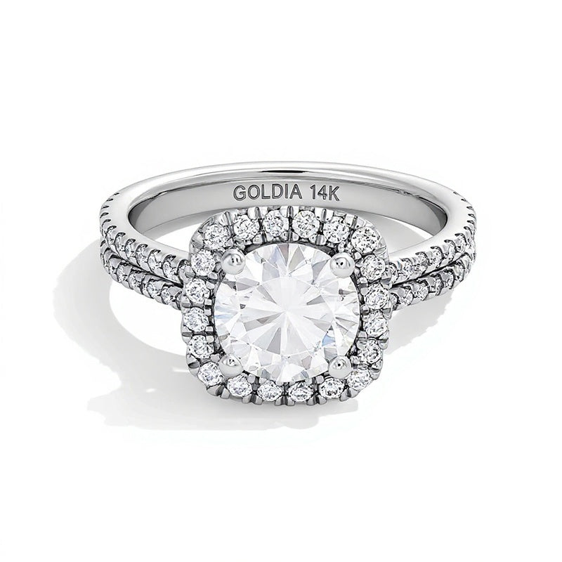 2.63 CT. TW Lab-Grown Diamond Frame Ring in 14K White Gold (F/SI2)