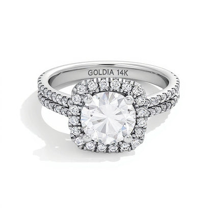2.63 CT. TW Lab-Grown Diamond Frame Ring in 14K White Gold (F/SI2)