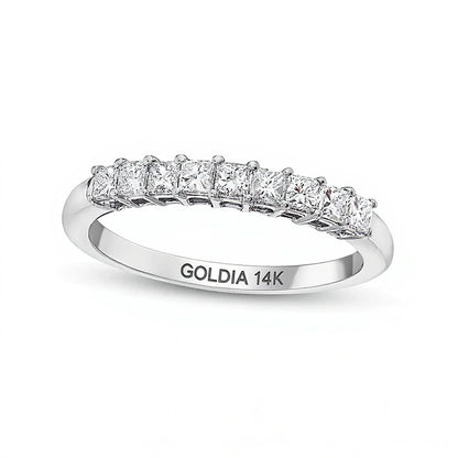 0.5 CT. TW Princess-Cut Diamond Nine Stone Anniversary Band in 14K White Gold