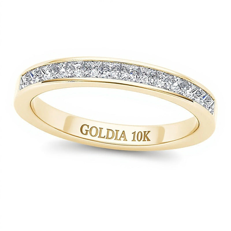0.5 CT. TW Princess-Cut Diamond Wedding Band in 10K Gold