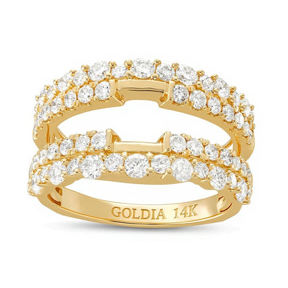 1.5 CT. TW Diamond Double Row Solitaire Enhancer in 14K Gold
