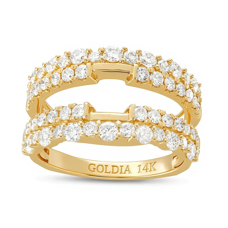 1.5 CT. TW Diamond Double Row Solitaire Enhancer in 14K Gold