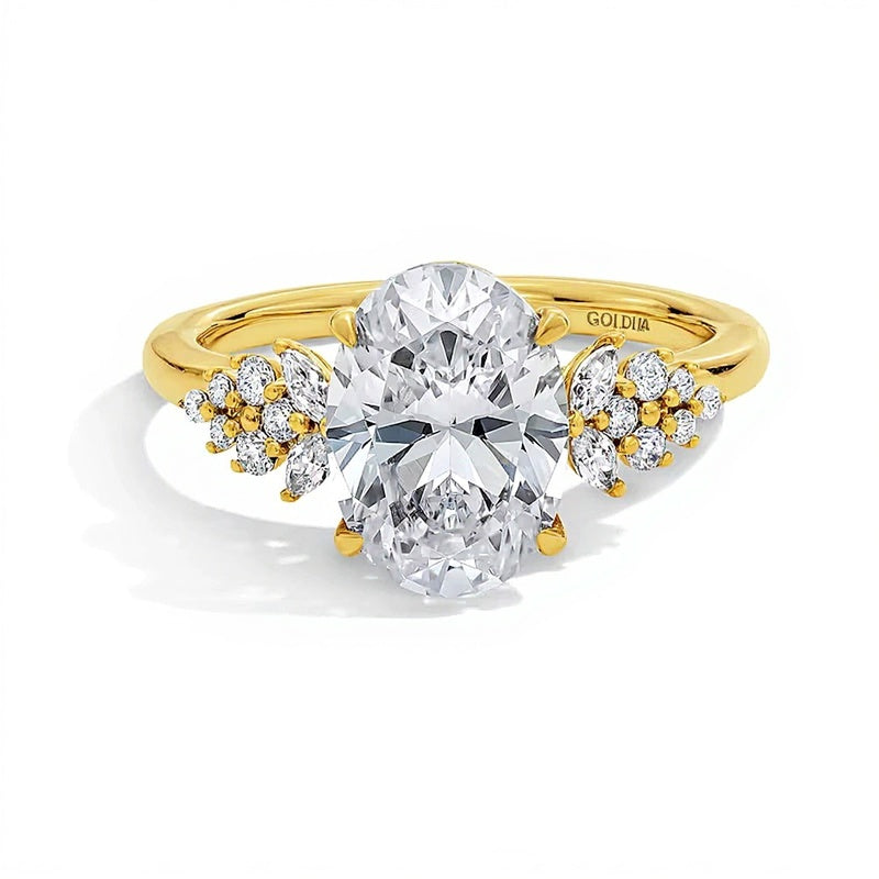 3.33 CT. TW Oval Lab-Grown Diamond Engagement Ring in 14K Gold (F/VS2)