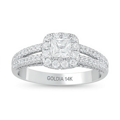 Zales Private Collection 1.0 CT. TW Colourless Diamond Engagement Ring in 14K White Gold