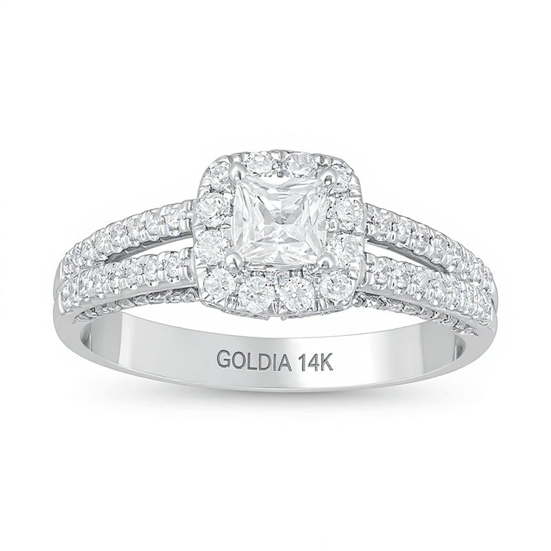 Zales Private Collection 1.0 CT. TW Colourless Diamond Engagement Ring in 14K White Gold