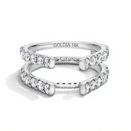 1.5 CT. TW Lab-Grown Diamond Solitaire Enhancer Ring in 14K White Gold (F/VS2)