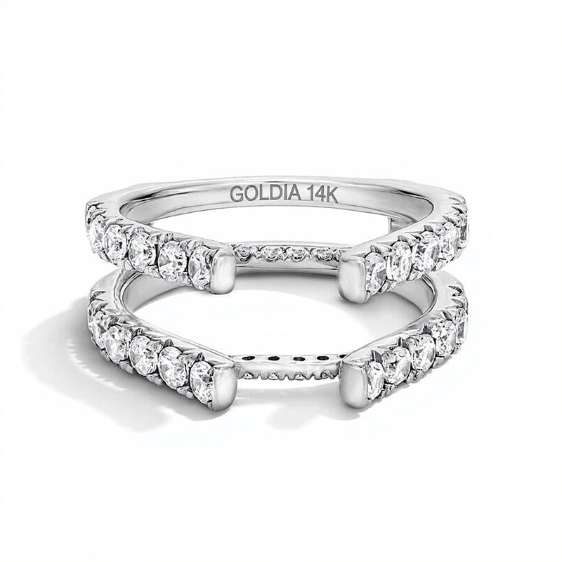 1.5 CT. TW Lab-Grown Diamond Solitaire Enhancer Ring in 14K White Gold (F/VS2)