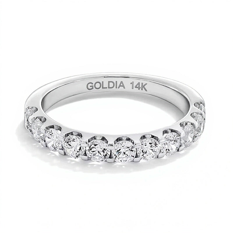 1.0 CT. TW Diamond Prong Band in 14K White Gold