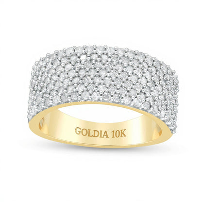 1.0 CT. TW Diamond Multi-Row Band in 10K Gold