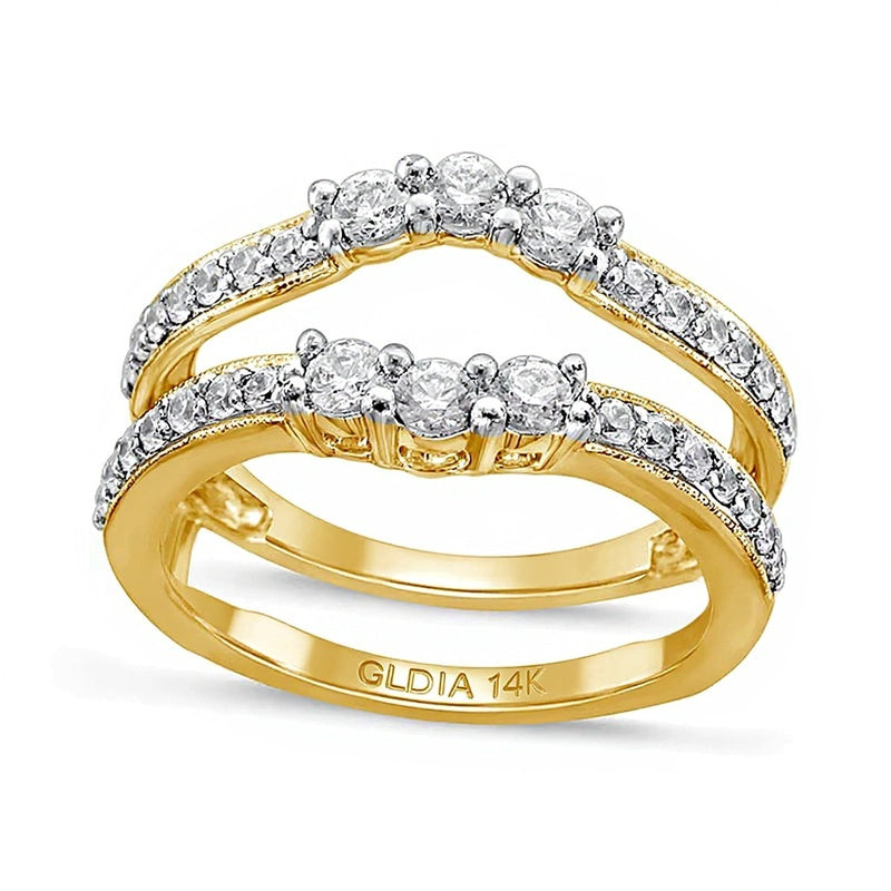0.75 CT. TW Diamond Vintage-Style Solitaire Enhancer in 14K Gold