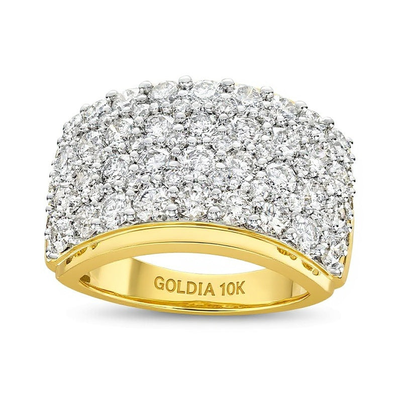 3.5 CT. TW Diamond Multi-Row Anniversary Band in 10K Gold