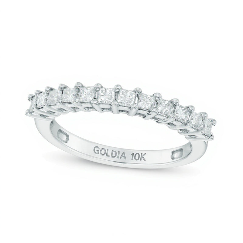 0.5 CT. TW Princess-Cut Diamond Anniversary Band in 10K White Gold