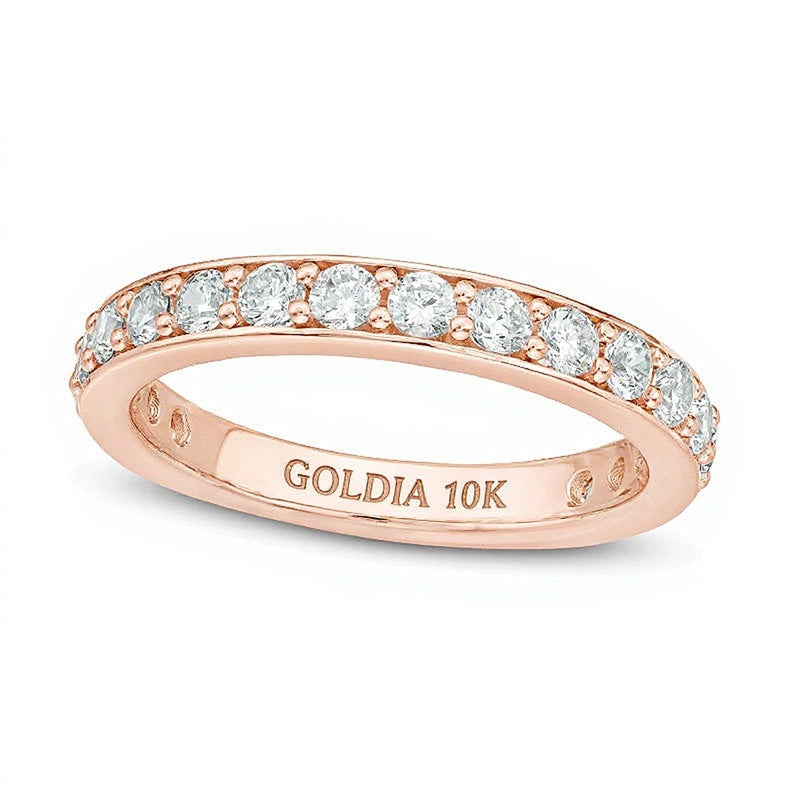 1.0 CT. TW Diamond Wedding Band in 10K Rose Gold