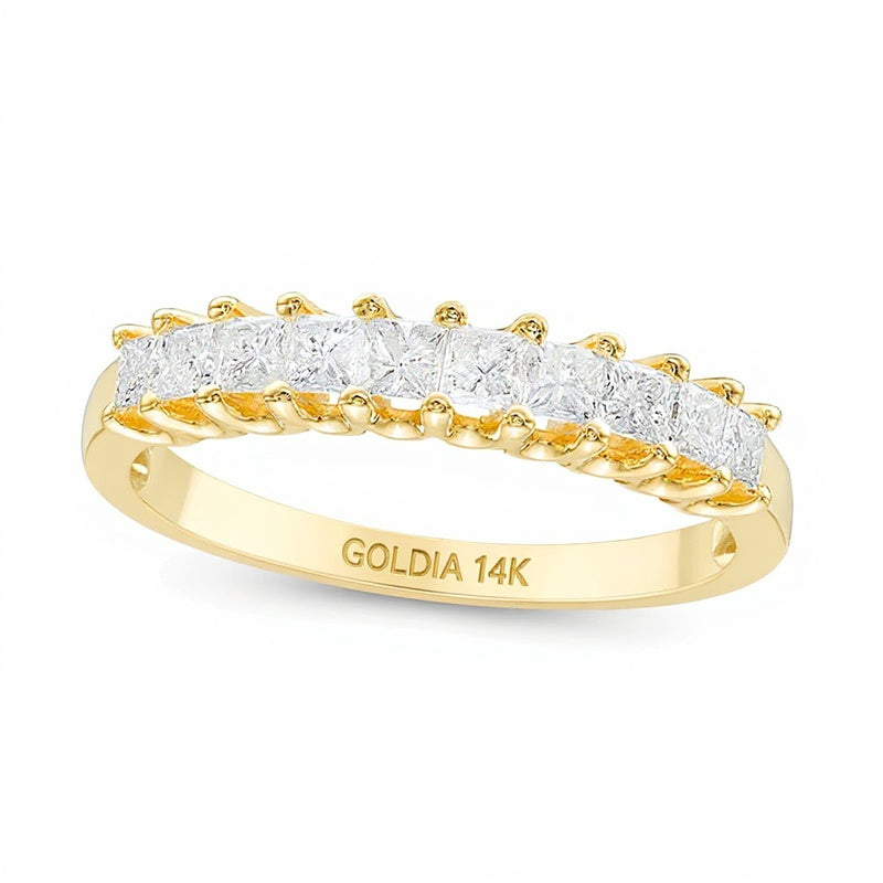 0.5 CT. TW Princess-Cut Diamond High Profile Ten Stone Ring in 14K Gold