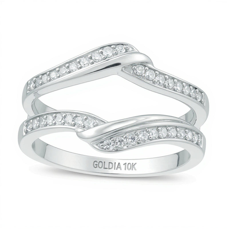 0.25 CT. TW Diamond Bypass Solitaire Enhancer in 10K White Gold