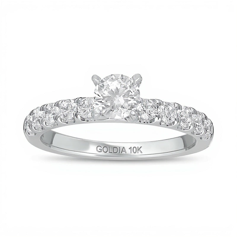 1.0 CT. TW Diamond Engagement Ring in 10K White Gold