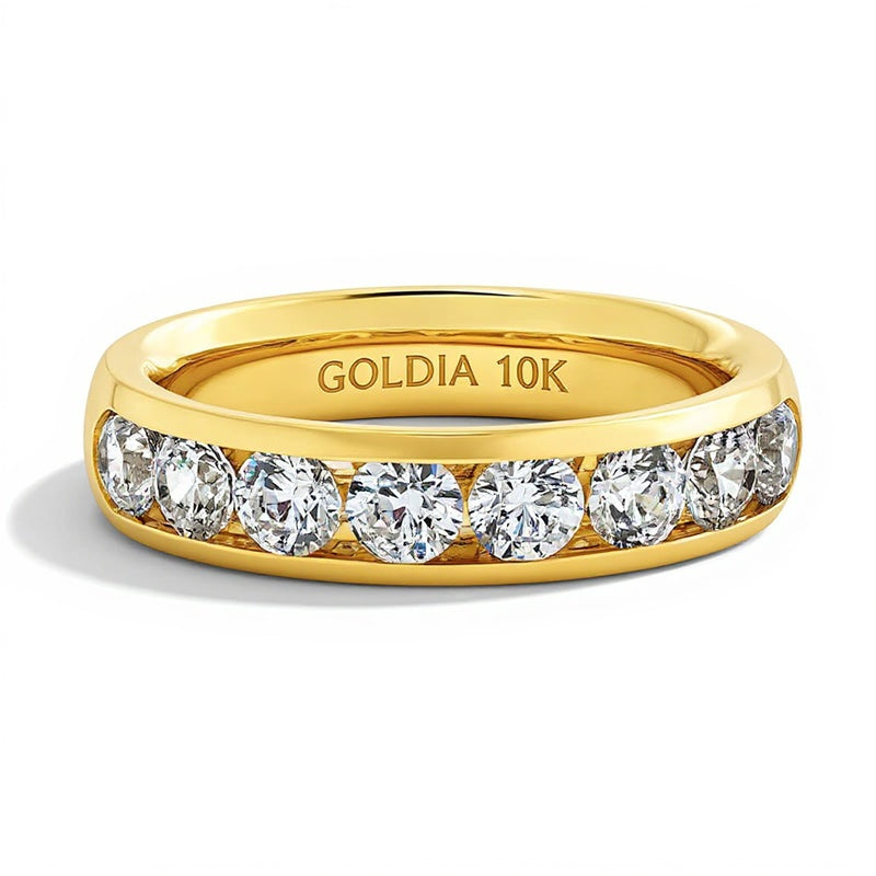 2.0 CT. TW Lab-Grown Diamond Channel-Set Band in 10K Gold (F/VS2)