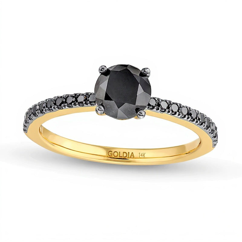 1.33 CT. TW Black Diamond Engagement Ring in 14K Gold