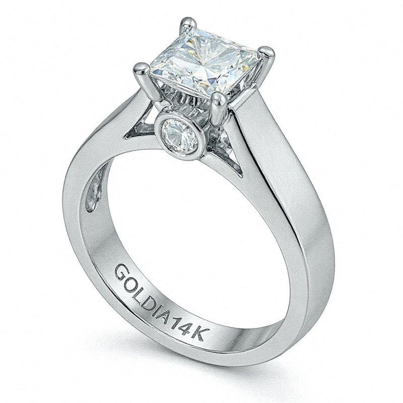 1.2 CT. TW Princess-Cut Diamond Engagement Ring in 14K White Gold (J/I2)