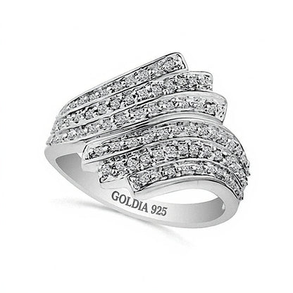 0.5 CT. TW Diamond Vintage-Style Eternal Flame Ring in Sterling Silver