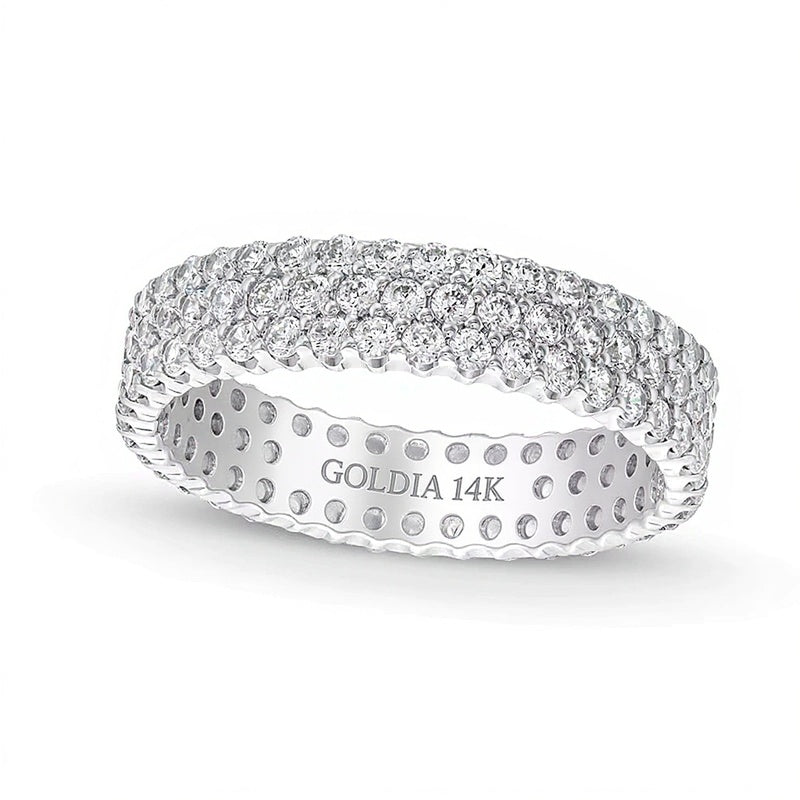 1.75 CT. TW Diamond Triple Row Eternity Band in 14K White Gold