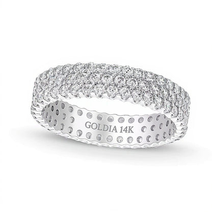 1.75 CT. TW Diamond Triple Row Eternity Band in 14K White Gold