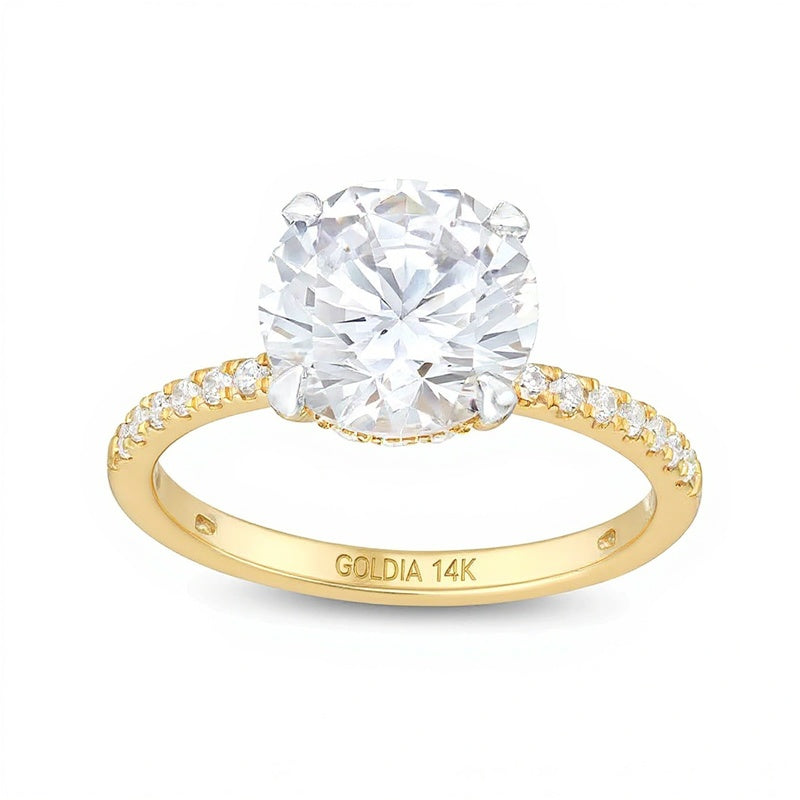 3.25 CT. TW Lab-Grown Diamond Engagement Ring in 14K Gold (I/SI2)