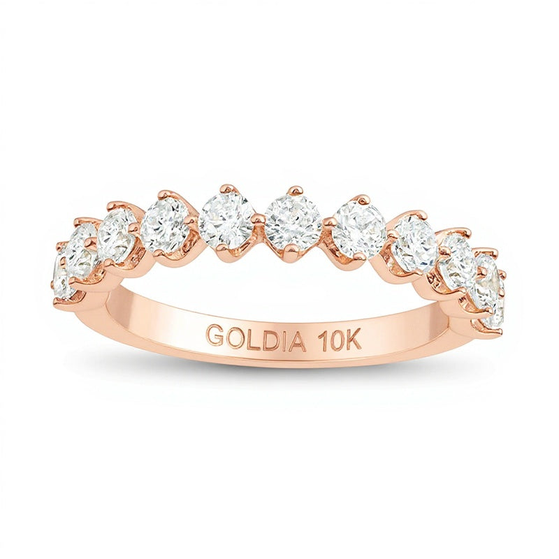 1.0 CT. TW Diamond Eleven Stone Anniversary Band in 10K Rose Gold