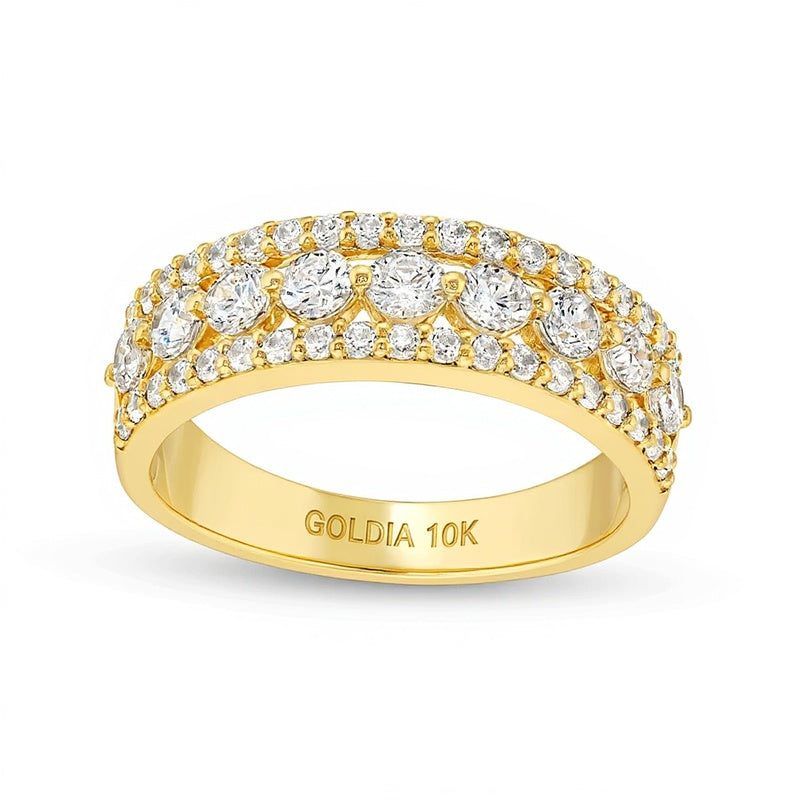 1.0 CT. TW Diamond Edge Band in 10K Gold