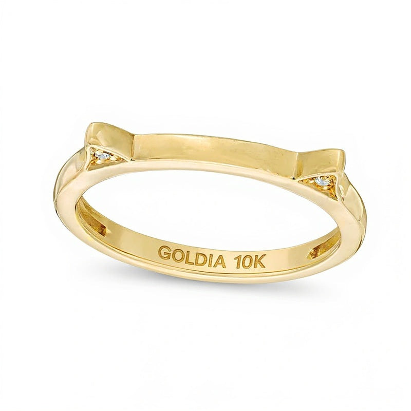 Diamond Accent Cat Ears Ring in 10K Gold