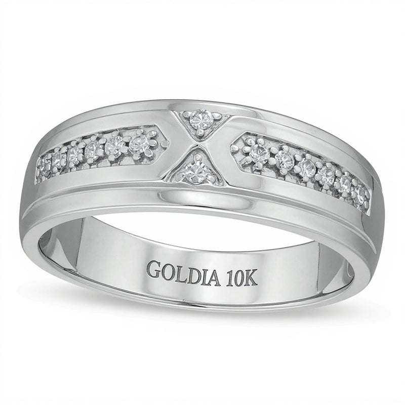 0.17 CT. TW Diamond Wedding Band in 10K White Gold