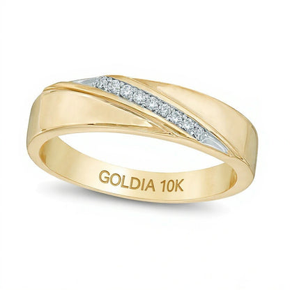 Diamond Accent Wedding Band in 10K Gold