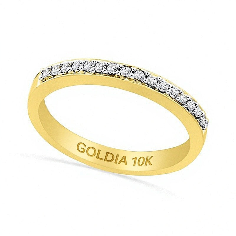 0.1 CT. TW Diamond Wedding Band in 10K Gold