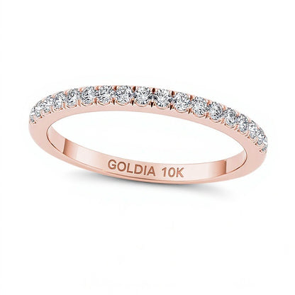 0.33 CT. TW Diamond Wedding Band in 10K Rose Gold
