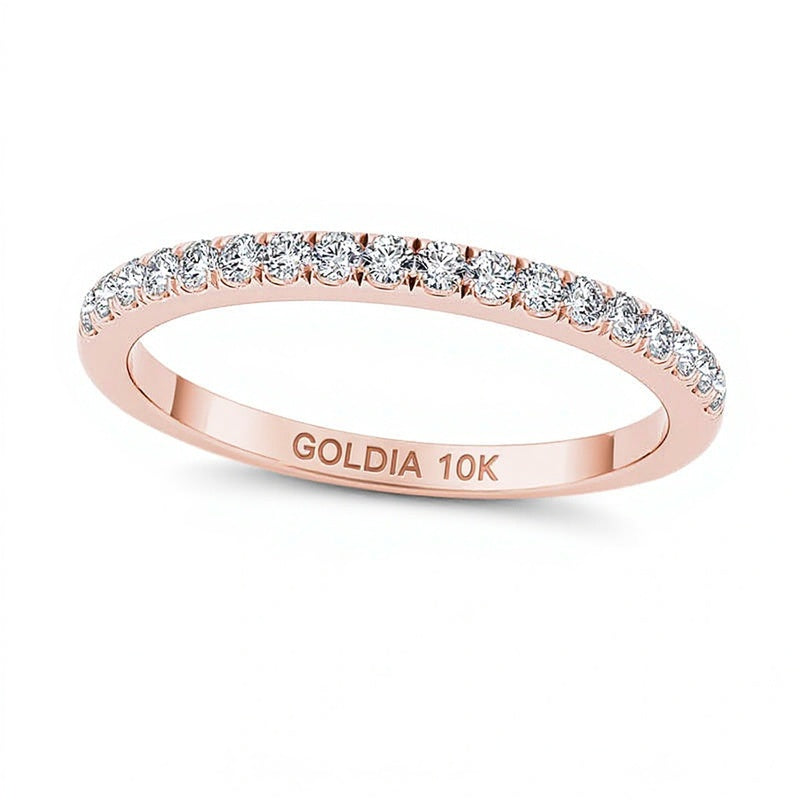 0.33 CT. TW Diamond Wedding Band in 10K Rose Gold