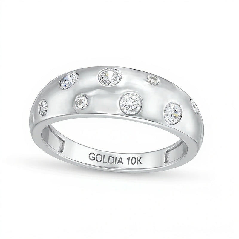0.25 CT. TW Diamond Bubbles Band in 10K White Gold